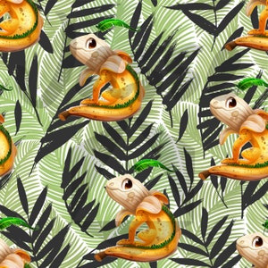 Banana iguana Digital Seamless Pattern/Seamless Design/Motif Sans Couture/Digital paper/Repeat  pattern/Image Gobelet DTF/Sublimation
