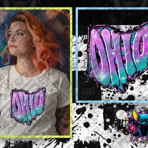 Création numérique Ohio Funky Colors | 300 ppp | PNG | Fichiers numériques uniquement