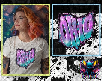 Ohio Funky Colors Digital Creation | 300 DPI | PNG | Digital Files Only