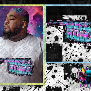 Création numérique Oklahoma Funky Colors | 300 ppp | PNG | Fichiers numériques uniquement