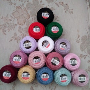 DMC #8 Pearl Cotton Thread size 8 - Pick your color and your quantity to match size 12 - 3.90 for 10 gram