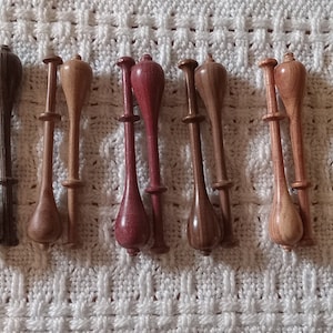 12x Cluny or Old Dutch continental single head Bobbins in Various - Guatambo 14.90 pre dz & other woods and mixed sets are more