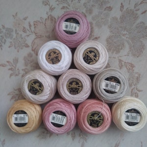 DMC #12 Pearl Cotton Thread size 12 - Pick your color and your quantity - 3.90 for 10 gram - Will discount shipping on quantities