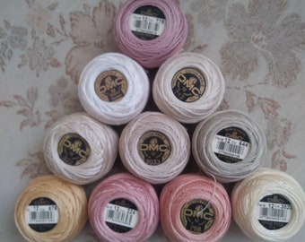 DMC #12 Pearl Cotton Thread size 12 - Pick your color and your quantity - 3.65 for 10 gram - Will discount shipping on quantities