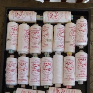 Fresia linen Thread size 30/2 to 100/2 in white and Ivory - 05 gr. great for Bobbin Lace and stitching 9.50 - 12.50 image 2