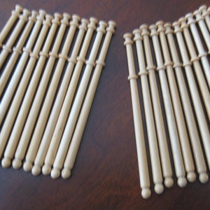 12x Midlands double head Lace Bobbins in Various styles - Pick your style and pick your quantity - Also Honiton style in guatambo wood