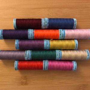 Close out Silks for color Milanese. 100 m of 100/3 Gutermann 4.70 overstock. Most colors in stock with The Lace Museum in Fremont.