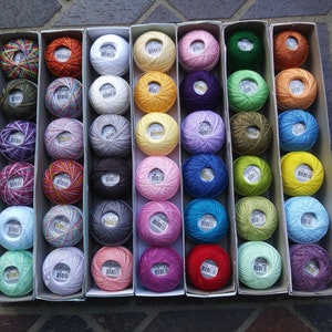CLOSE OUT Liz 10 solid & Variegated Tatting, Bobbin Lace thread DMC Cordonnet Cotton 6 ply 3.50-4.50. Refunding shipping overage on 3+
