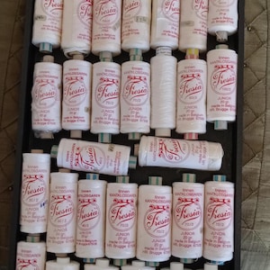 Fresia linen Thread size 30/2 to 100/2 in white and Ivory - 05 gr. great for Bobbin Lace and stitching 9.50 - 12.50 image 1