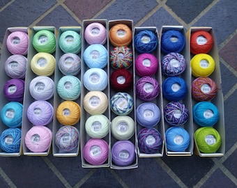 Lizbeth group 1 -40 Tatting & Bobbin Lace Cotton Threads, Cordonnet 6 ply sz 40 + get partial refund on shipping when you order 3 or more