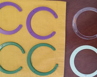 Horseshoe for Bobbin Lace making. Holds threads up off the pins when making motif. Available is Green, purple and cleas 5.50 +