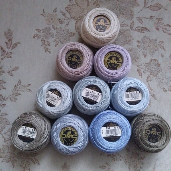 DMC #8 Pearl Cotton Thread size 8 - Pick your color and your quantity to match size 12 - 3.50 for 10 gram