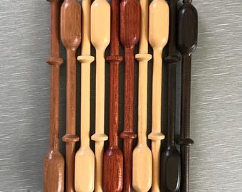 12x square single head Binche style Lace bobbins - Pick your wood and pick your quantity 22.50 and up Guatambo, bubinga and other woods