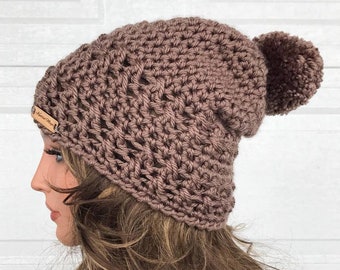 Rustikales Magic Slouch Häkelmuster, Crochet Slouch Pattern, Häkeln PDF, digitaler Download, Trendy Slouch Pattern, Strukturiertes Slouch Pattern