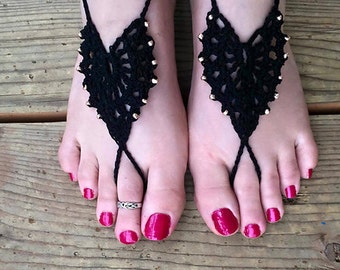 Perlen Boho Barfuß Sandalen PDF MUSTER, Boho Sandalen, Perlen Barfuß Sandalen, Hippie Sandalen, Hippie Barfuß Sandalen, Braut Sandalen