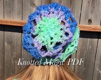 PDF Libellen Slouch Hut, Schnittmuster, Häkelanleitung, PDF Häkelanleitung,