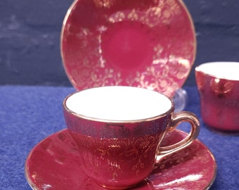 Swinnertons Demitasse Coffee Cup & Saucer, Nestor Vellum Pattern