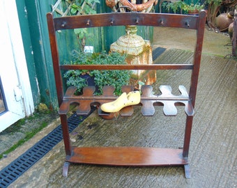 Georgian Double Sided Mahogany Boot Rack