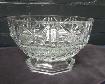 Bol décoratif italien en verre pressé