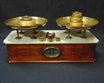 Early 20thC Shop/Pharmacy Counter Scales and Weights