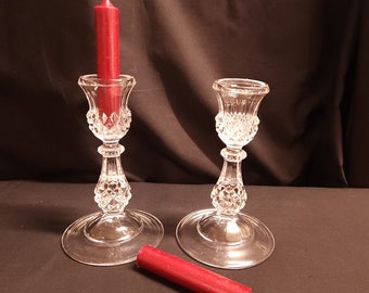 Pair of Crystal D'Arques Candlesticks