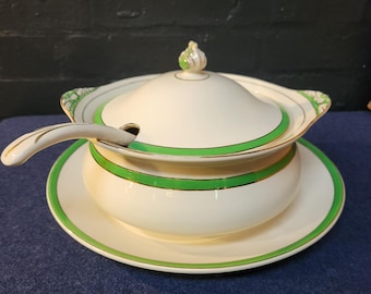 Solian Ware Soup Tureen, Ladle and Stand