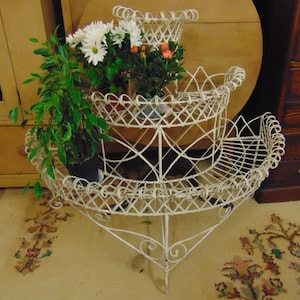 Antique Victorian Wirework Plant Stand