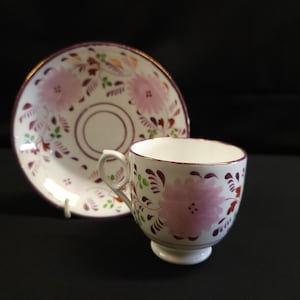 Early 19th Century Pearlware Teacup and Saucer