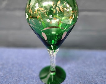 Continental Green Glass Vase