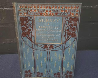 Carnet de voyage ancien sur le Surrey : 1912 A & C Black, illustrations de Sutton Palmer