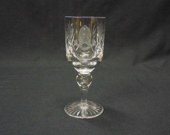 Heavy Cut Glass Wine Glass for the Bugatti Owners Club Award