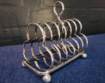 Silver Plated 6 Slice Toast Rack, circa late 19th/early 20thC