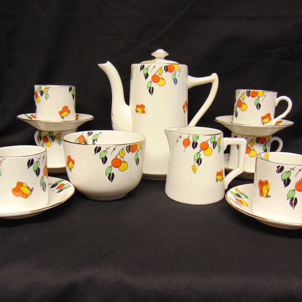 Roslyn Art Deco Coffee Service, pattern number 4651