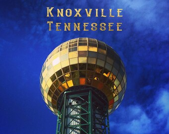 Knoxville, TN * Sunsphere * 8x8 * Square * Téléchargement numérique imprimable * TN Volunteer