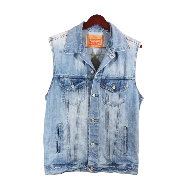 western denim vest