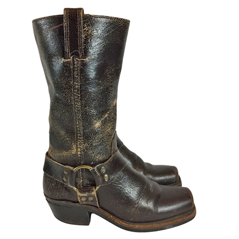 FRYE 77305 V.B.R. HARNESS BROWN Motorcycle Boots Women's - Etsy