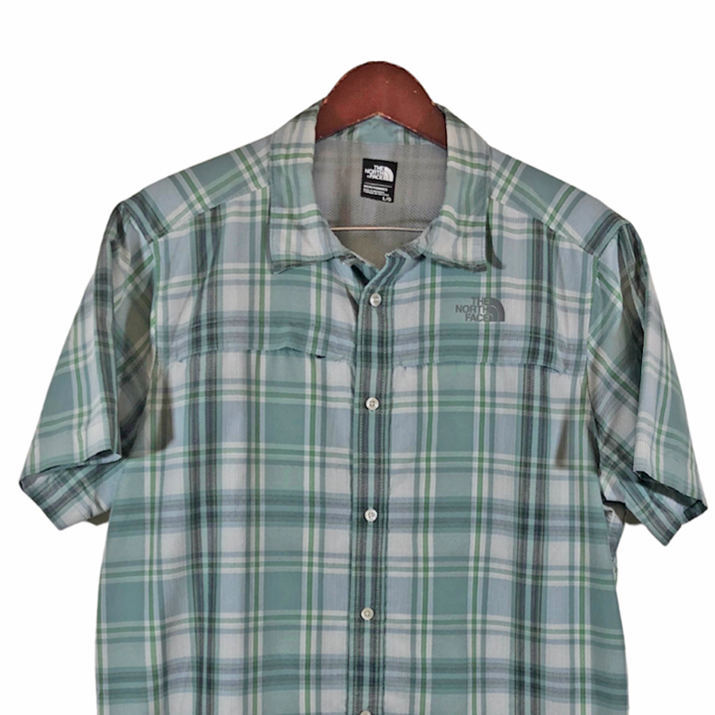 【THE NORTH FACE】22SS★MULTI PLAID L/S SHIRTS★NH8LN07A NORTH FACE Green Checked Short Sleeve Shirt Men's Size L