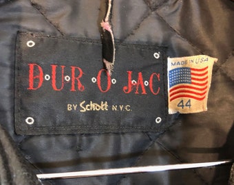 DUR O JAC By Schott N.Y.C. ブラック レザー デストロイ ダブル