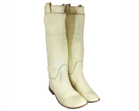 off white biker boots