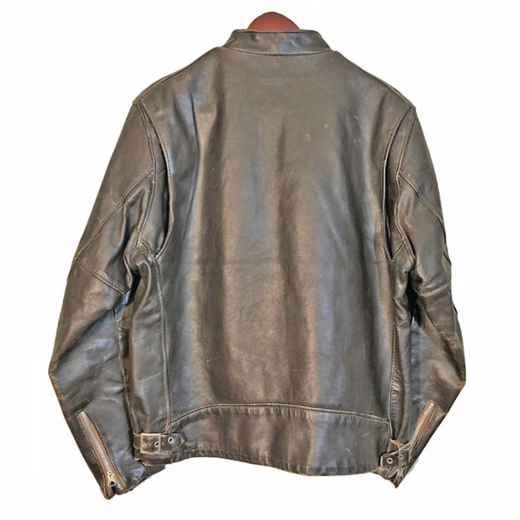 Schott N.Y.C. Brown Leather Cafe Racer Jacket Men… - image 5