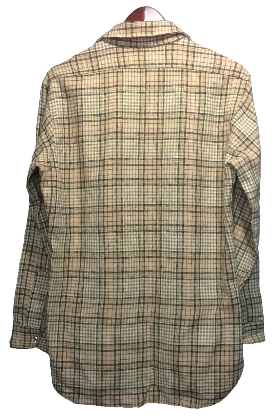 PENDLETON Beige Brown Wool Flannel Shirt Men's Size M - Etsy