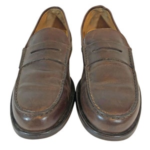 Men\'s Vintage TODS Leather Loafers WOODEN SOLES Dark Brown Size 10 Tod main image 3
