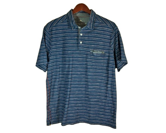 TOMMY BAHAMA Blue Striped Polo Shirt Men's Size L | Etsy