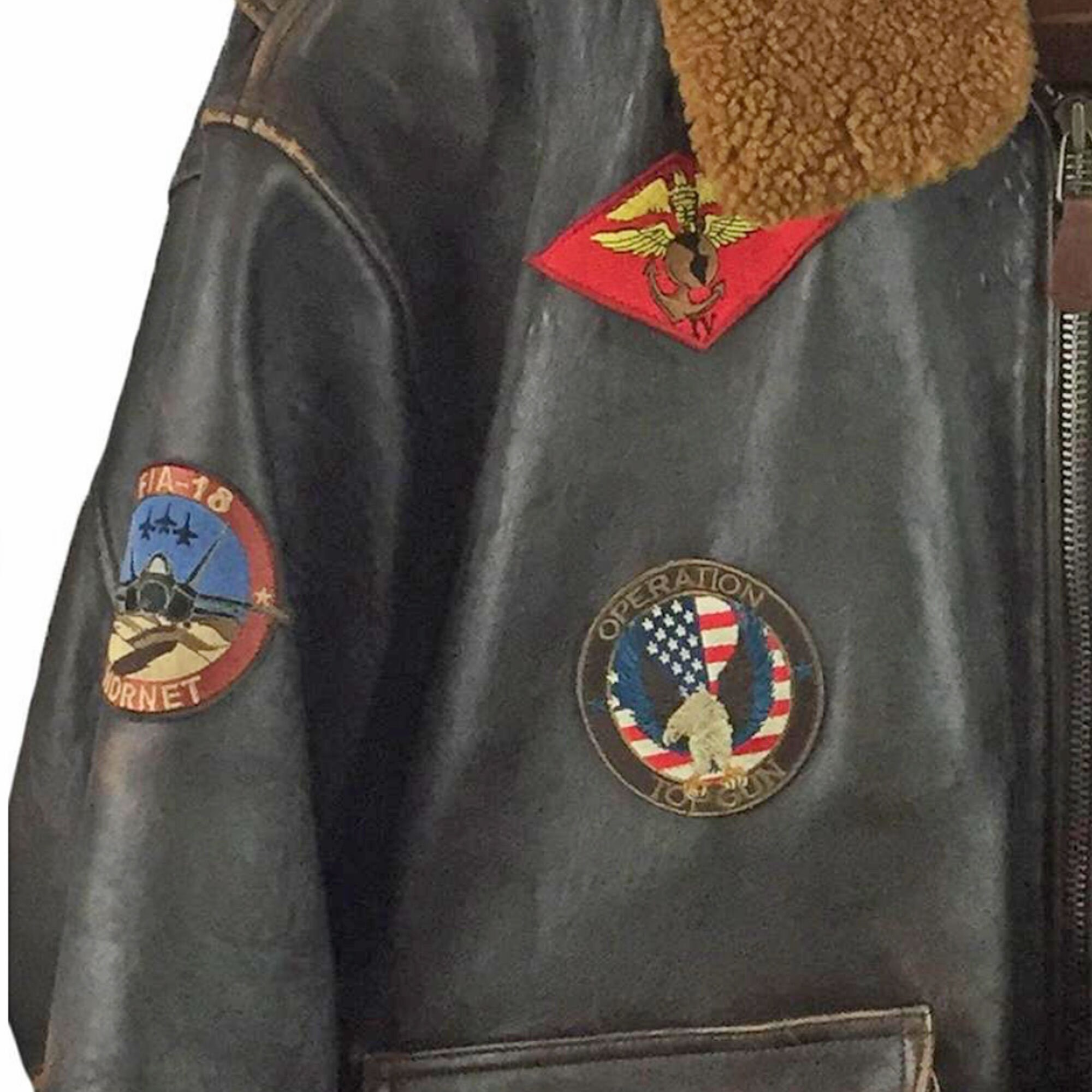 TOP GUN BROWN Leather G-1 Flight Bomber Jacket Men's Size 6XL Official  Signature Series Military U.S. Navy - Etsy