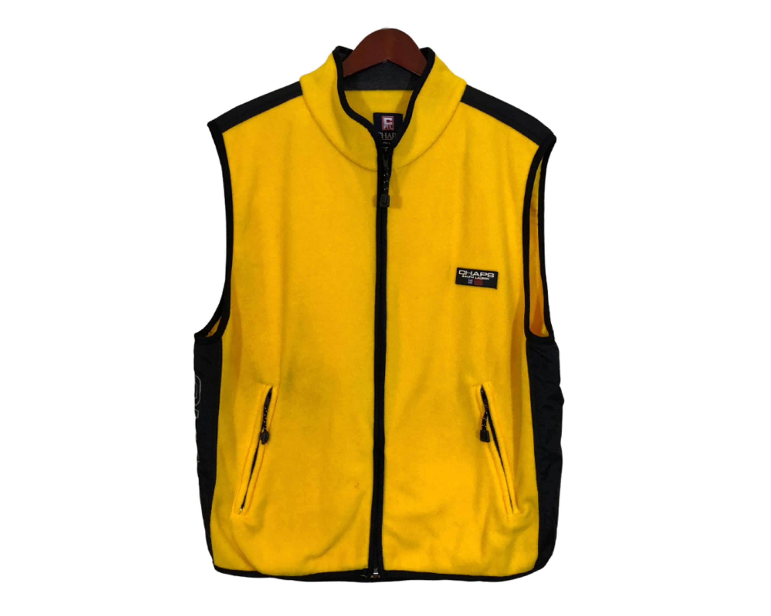 CHAPS Ralph Lauren Yellow Fleece Vest Men's Size XL - Etsy