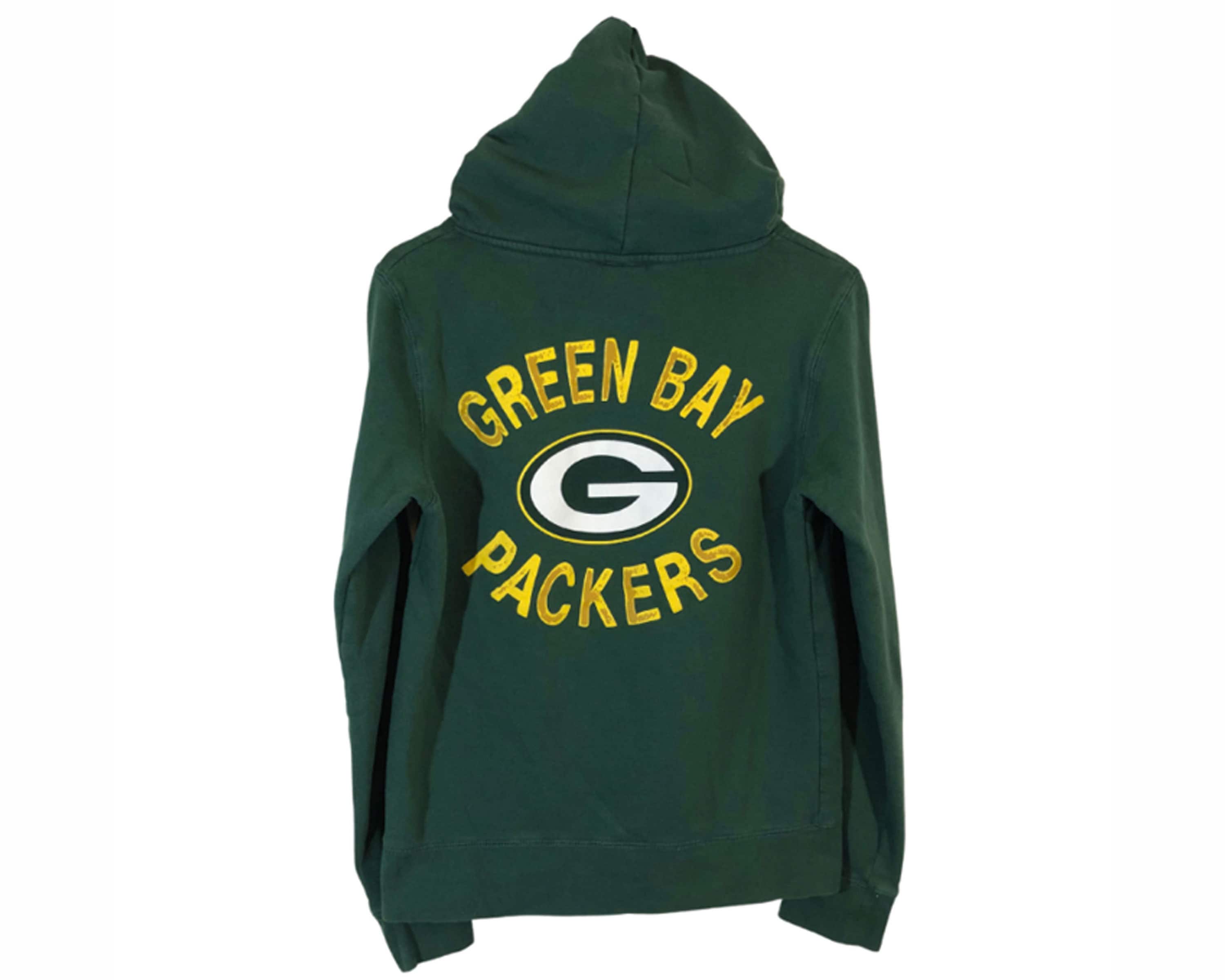 N.F.L Professional Sport Football GREEN BAY PACKERS Gray Embroidered Hoodie Size M National Football League