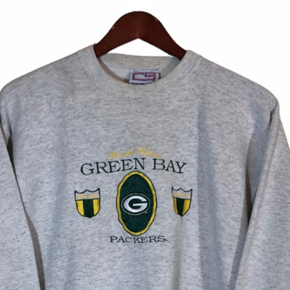 GREEN BAY PACKERS Gray Embroidered Sweatshirt Men's Size L