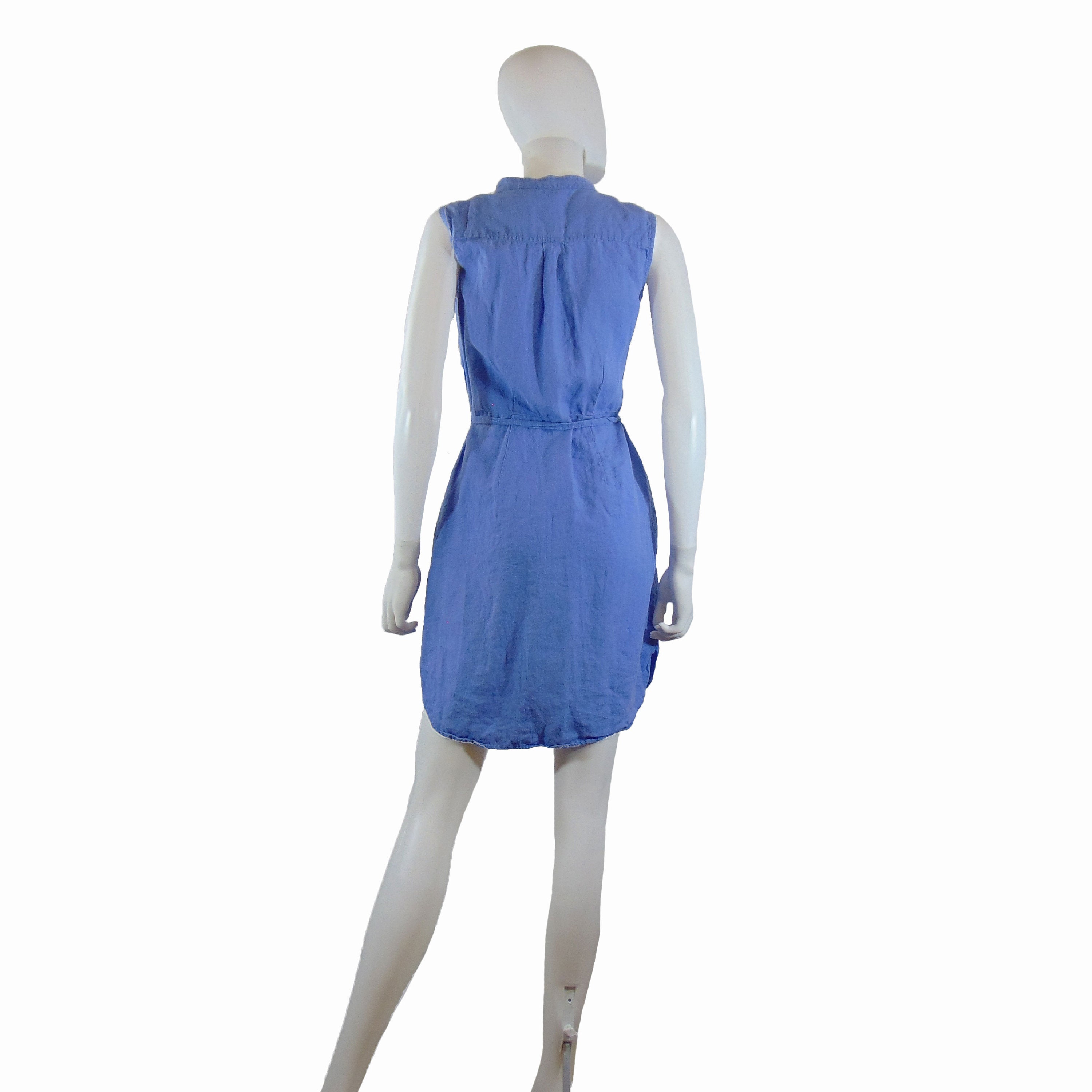 L.L. BEAN CHAMBRAY Blue Linen Dress Women's Size 4 - Etsy