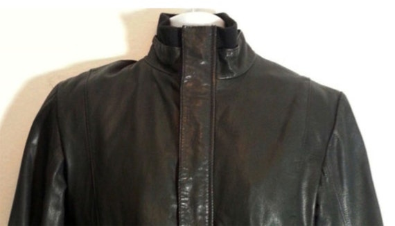 Maat S || FRENCH CONNECTION Black Leather Jacket Men || Bommenwerper vlucht Aviator wegrace Britse Biker jasje Maat S || FRENCH CONNECTION Black Leather Jacket Men || Bommenwerper vlucht Aviator wegrace Britse Biker jasje
