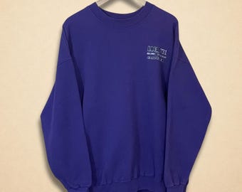 Vintage Purple Local 731 Carpenters Oversized Embroidered Sweatshirt Size 2XL